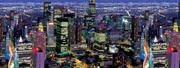 Флуоресцентные 3D обои метро-сити